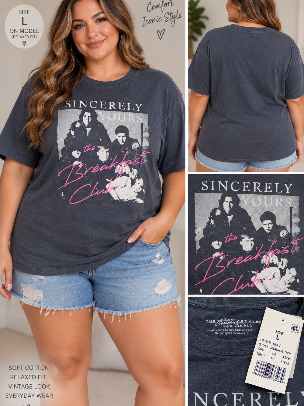 The Breakfast Club Graphic Tee - Charcoal Gray